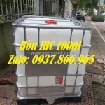 Bồn cũ sử dụng 1 lần độ mới  90%, tank 1000l mới, bồn 1000l đựng chất lỏng