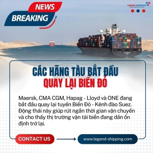 Các hãng tàu bắt đầu quay lại biển đỏ