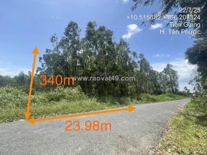 Cần bán đất – khu phố 3, thị trấn mỹ phước, huyện tân phước, tỉnh tiền giang