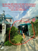 Cần bán gấp đất chính chủ 1697/74/4, đường lê văn lương, xã nhơn đức, nhà bè,