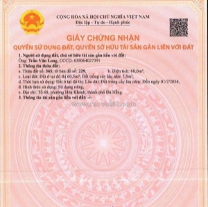 Cần bán lô đất kiệt sau lưng nhà mặt tiền nguyễn như hạnh