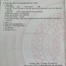 Cần bán nhanh nhà c4 hòa mỹ 1 - thông thích quảng đức