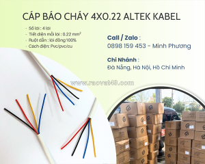 Cáp báo cháy 4x0.22mm2 altek kabel đà nẵng, hà nội, quảng ngãi
