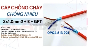 Cáp báo cháy chống cháy chống nhiễu 2x1x1.0mm2 altek kabel