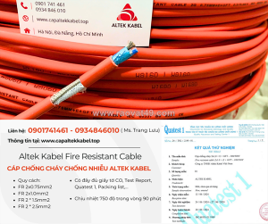 Cáp chống cháy chống nhiễu 2x0.75/ 2x1.0/ 2x1.5/ 2x2.5 altek kabel chính hãng