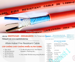 Cáp chống cháy chống nhiễu 2x0.75/ 2x1.0/ 2x1.5/ 2x2.5 altek kabel chính hãng