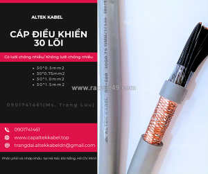 Cáp điều khiển 30x0.5/30x0.75/30x1.0/30x1.5 đà nẵng, hà nội, hcm