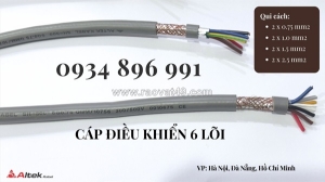 Cáp điều khiển 6 lõi chống nhiễu hà tĩnh, nghệ an, thanh hóa