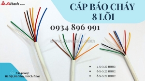 Cáp điều khiển báo cháy 8 lõi 0.22 mm2 tại khánh hòa, bình định, gia lai.