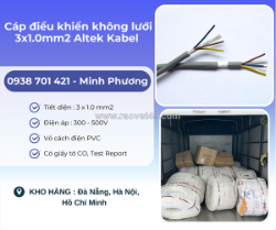 Cáp điều khiển không lưới 3x1.0mm2 altek kabel phú yên, thanh hóa, gia lai