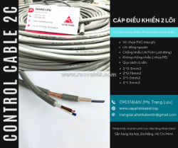 Cáp điều khiển rvvp/cxv 2x0.5, 2x0.75, 2x1.0, 2x1.5 hà nội, đà nẵng, hcm