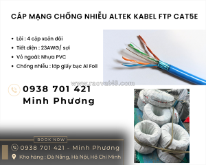 Cáp mạng chống nhiễu ftp cat6 altek kabel đà nẵng, đắk lắk, gia lai