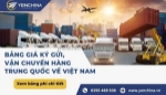 Cập nhật mới nhất về bảng giá vận chuyển trung quốc - việt nam trong năm 2025