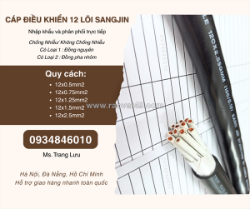 Cáp rvvp/ cxv 12x0.5/12x0.75/12x1.25/12x1.5/12x2.5 sẵn hcm