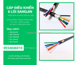 Cáp rvvp/ cxv 6x0.5/6x0.75/6x1.25/6x1.5/6x2.5 sẵn hcm