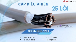 Cáp tín hiệu 25x 1.0 mm2 dùng trong hệ thống điều khiển quy nhơn, bình định, gia lai
