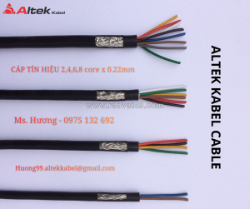 Cáp tín hiệu chống nhiễu altek kabel 2,4,6,8 core x 0.22mm2