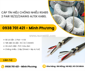 Cáp tín hiệu chống nhiễu rs485 2 pair /22/24awg altek kabel đà nẵng, huế, phú yên