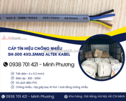Cáp tín hiệu chống nhiễu sh-500 4x0.5mm2 altek kabel đà nẵng, hải phòng, cần thơ