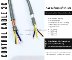 Cáp tín hiệu không lưới/ có lưới chống nhiễu 3x0.5, 3x0.75, 3x1.0, 3x1.5