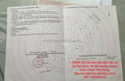 Chính chủ cần bán đất mặt tiền tại ấp tân thạnh, xã tân hương, huyện châu