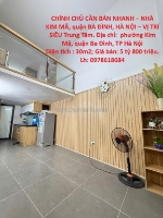 Chính chủ cần bán nhanh – nhà kim mã, quận ba đình, hà nội – vị trí siêu trung