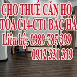 Cho thuê căn hộ – tòa c14-ct1 bắc hà