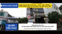 Cho thuê nhà mặt tiền gò dầu 62m², 3lầu, 20 triệu - gần aeon