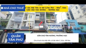 Cho thuê nhà mặt tiền lê sát 48m², 3lầu -triệu - gần chợ, trường học