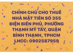 Cho thuê nhà mặt tiền số 355 điện biên phủ, phường thạnh mỹ tây, quận bình