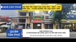 Cho thuê nhà mặt tiền thạch lam 80m², 1lầu, 22triệu - gần trường học