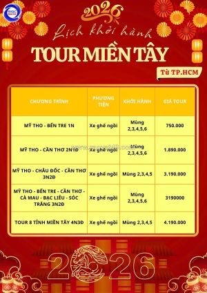 🌸chùm tour miền tây tết âm lịch 2026✨sgc tourist