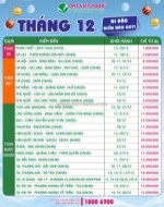 Chùm tour tháng 12 - lịch trình đa dạng