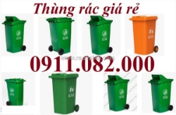Chuyên cung cấp thùng rác thông dụng, thùng rác 120l 240l giá rẻ- lh 0911.082.000