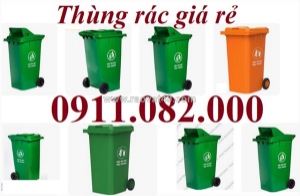 Chuyên cung cấp thùng rác thông dụng, thùng rác 120l 240l giá rẻ- lh 0911.082.000