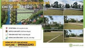 Cơ hội đầu tư có 1 không 2 sỡ hữu đất kim bôi,  hòa bình 3xx sẵn sổ
