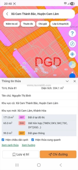 Cơ hội đầu tư sinh lời - bán lô đất xã cam thành bắc, cam lâm, khánh hòa