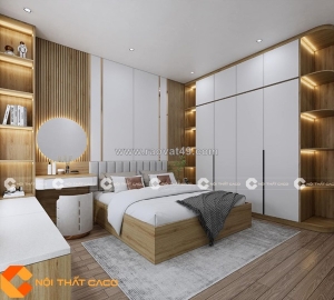 Combo phòng ngủ gỗ công nghiệp hiện đại thiết kế theo yêu cầu