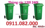 Cung cấp thùng rác đạt chuẩn giá rẻ- thùng rác 120l 240l giá rẻ tại vĩnh long-lh 0911082000