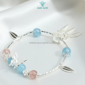 Đá aquamarine trang sức năng lượng may mắn