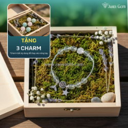 Đá xà cừ hắc nguyệt quang trang sức thời trang