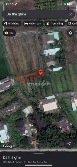 Đất chính chủ - mặt tiền đường đt 832 xã nhựt chánh , huyện bến lức, long an