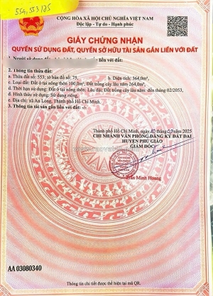 Đất đẹp – giá đầu tư  - cần bán lô đất tại xã an linh, huyện phú giáo, bình