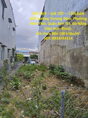 Đất đẹp – giá tốt –  cần bán đất đường trương định, phường mân thái, quận sơn