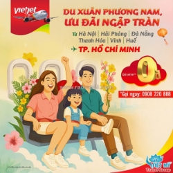 Du xuân phương nam tết 2026 chỉ từ 0 đồng cùng vietjet air