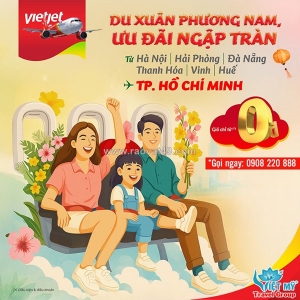 Du xuân phương nam tết 2026 chỉ từ 0 đồng cùng vietjet air