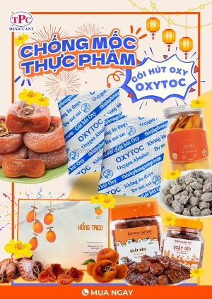 Dùng gói hút oxytoc - không còn lo mốc bánh mứt tết