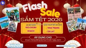 Flash sale sắm tết – giảm ngay 100.000đ/ khách 🔥