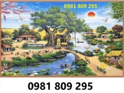 Gạch 3d tranh gạch làng quê hà nội