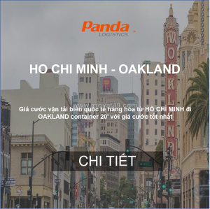 Giá cước vận chuyển hàng hóa từ hồ chí minh đến oakland